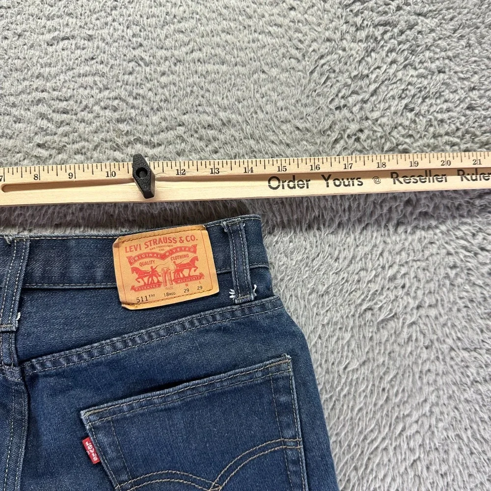 Levi's 511 Jeans Boys 18 Blue Cotton Denim Straight Leg Slim Fit Workwear Travel